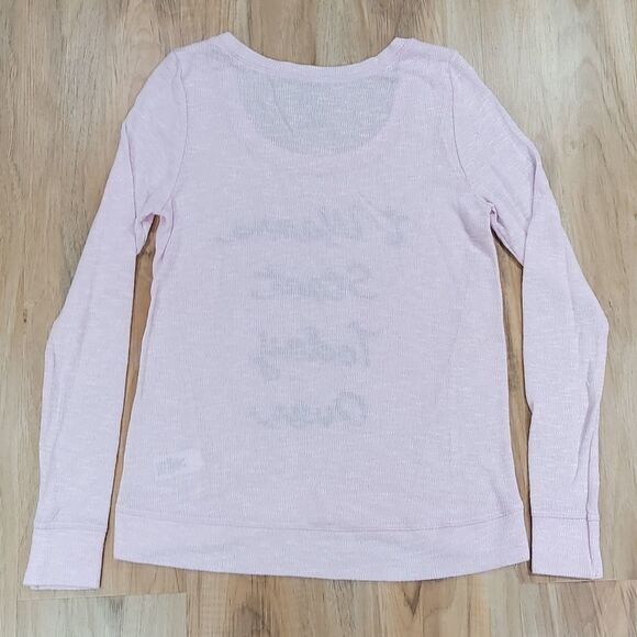 🔹️Aeropostale Pink "I Wanna Start Today Over" Sweater Medium - Picture 2 of 8